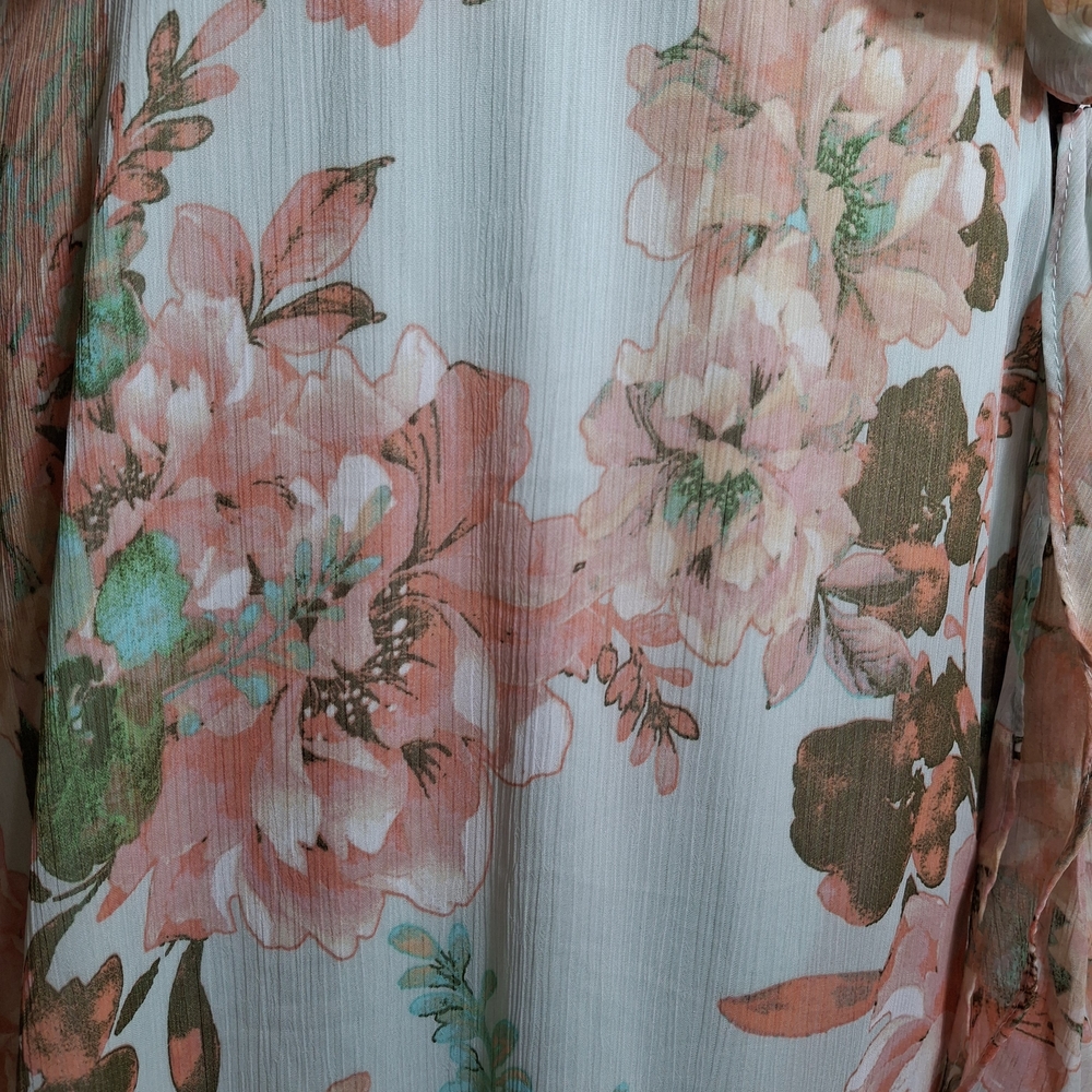 London Times Floral Sleeveless Maxi Dress - Size 12 - Wedding, Floral, Sheer - Picture 7 of 10